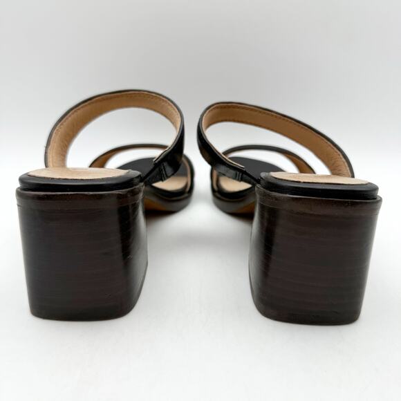 Madewell Womens The Saige Double-Strap Sandal US 6.5 Black Leather EUC - Picture 10 of 14